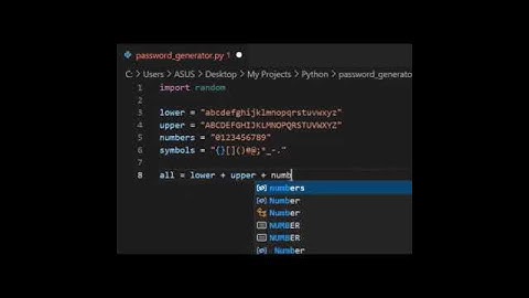 Random Password Generator using Python #shorts #short #viral #ytshorts #subscribe #programming