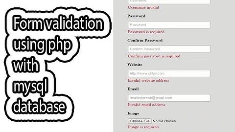 Form validation using php with mysql database PART ONE | Form validation in php bangla tutorial