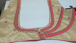 neck design | golden blouse back neck disign cutting and stitching