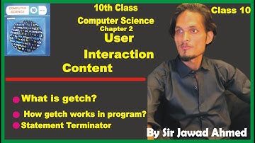 10th class computer chapter 2 | getch function | statement terminator