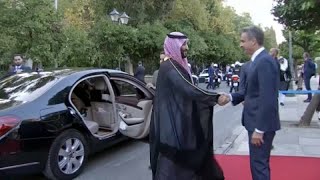 Saudi Crown Prince Mohammed bin Salman on first EU trip since Khashoggi murder