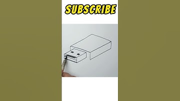 How to draw a USB Flash Drive Step by Step #shorts #drawing