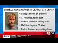Lowell man charged in fatal ATV crash