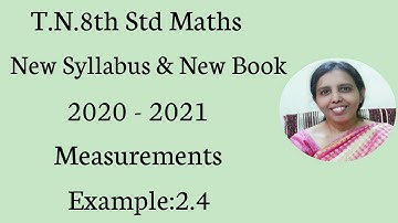 T.N.8th Std Maths  Example - 2.4 | Measurements | Chapter - 2.