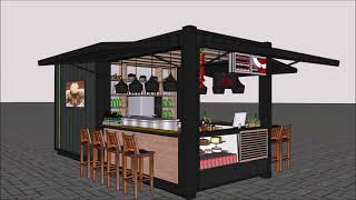 20ft container coffee shop bar
