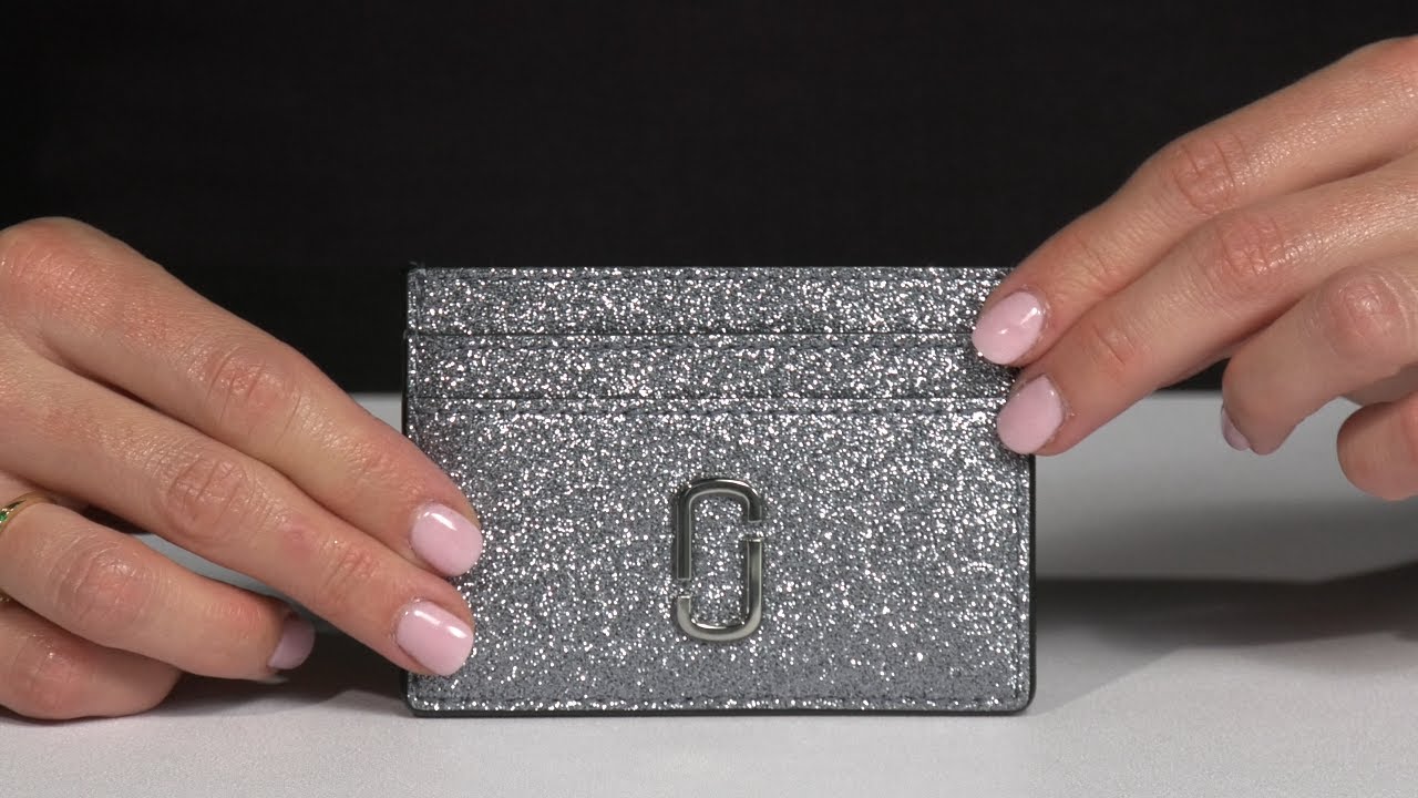 ◇MARC JACOBS◇ Glitter J Marc Card CaseSilver Marc Jacobs The Galactic Glitter J Marc Card Case SKU