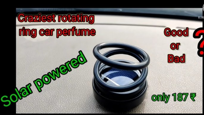Solar Car Perfume Fragrance 360 Degree Rotation Double Ring Car Air  Freshener (G