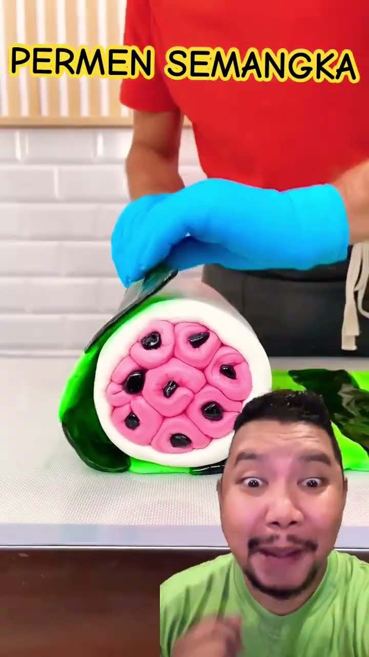 PERMEN GULUNG SEMANGKA KESUKAANKU!!!?? #candymaking #satisfying #fidget #shortsfeed
