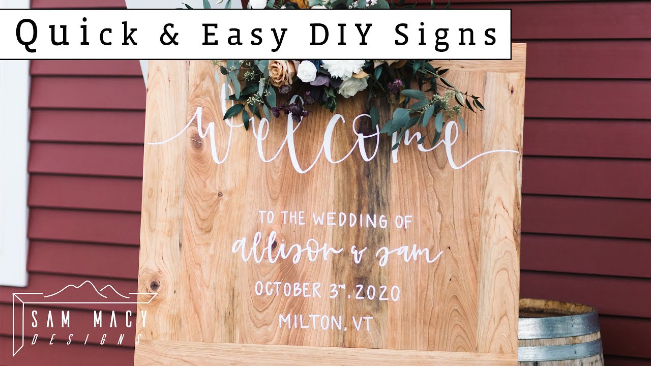 DIY Wedding Signs