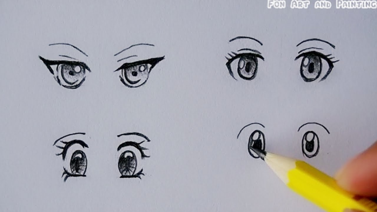 สอนวาดตาอนิเมะ ผู้หญิง | Eye Drawing anime/Drawing tutorial step by step