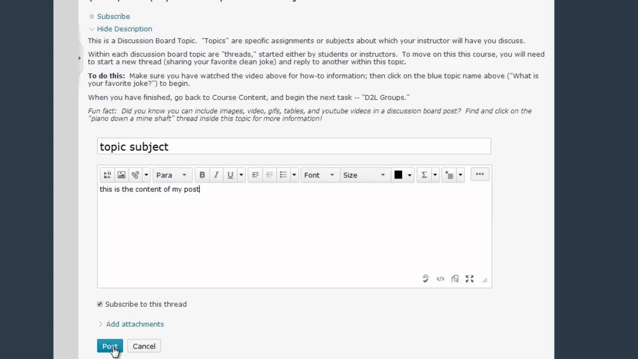 Posting To The Discussion Board D2L 10 3 YouTube posting-to-the-discussion-board-d2l-10-3-youtube