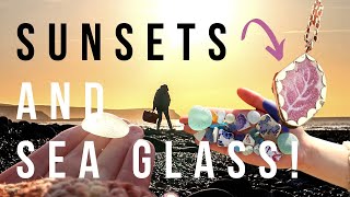 Sea glass hunting at sunset and making unique jewellery from our finds!