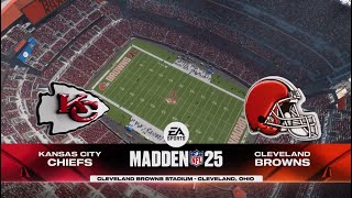 LIVE 🔴 Kansas City Chiefs @ Cleveland Browns - NFL Week 15 - AFC - Madden Simulation
