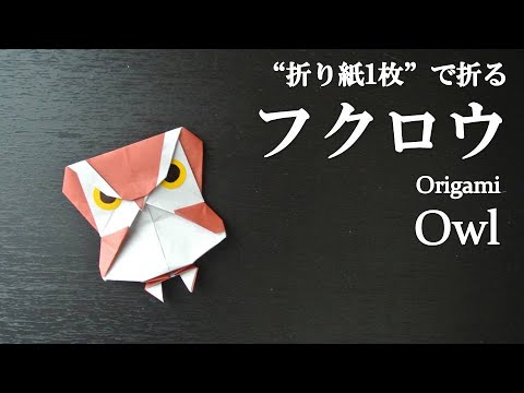 折り紙1枚 立体的で可愛い鳥 フクロウ の折り方 How To Make An Owl With Origami It S Easy To Make Bird Youtube