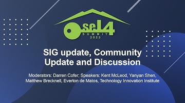 SIG update, Community Update and... - Kent McLeod, Yanyan Shen, Matthew Brecknell, Everton de Matos