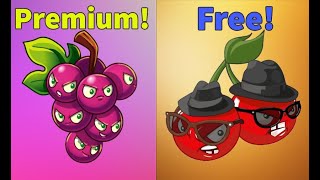 Plants Vs Zombies 2 Cherry Bomb vs Grapeshot (Free vs Premium)
