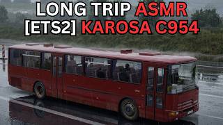 [ETS2] [FACECAM] [UNCUT] RainyLong Trip ASMR | Karosa C954 Manual Shifting | Prague - Brno - Olomouc