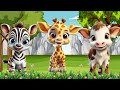 Cute little farm animal sounds  otter horse pig dog cat giraffe zebra cow  animals