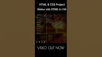 Sidebar With HTML & CSS| #css #html #animation #coding #viral #subscribe #vd #text