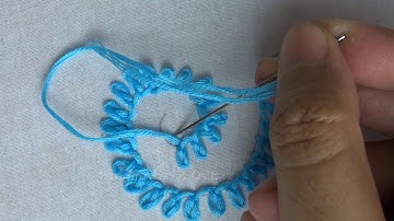 Rosette Chain Stitch,basic hand embroidery tutorial