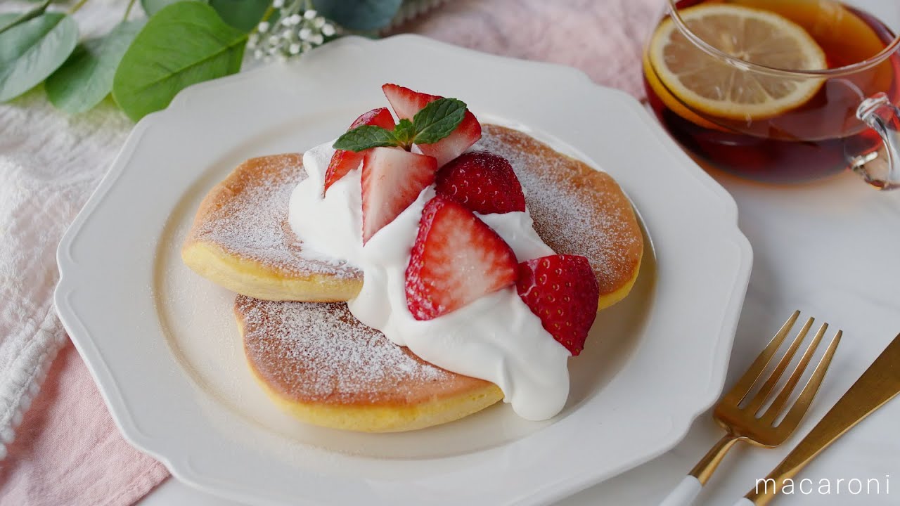 Basic souffle pancake] Recommended for breakfast and snacks on