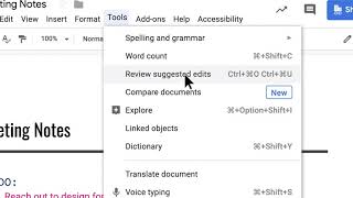 How to: Review Suggested Edits in Google Docs