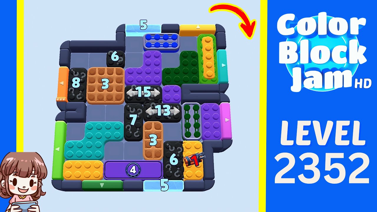 Color Block Jam Level 1443 (2352) Solution Walkthrough