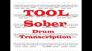 TOOL - Sober | Drum Transcription | Drum Sheet Music | PDF