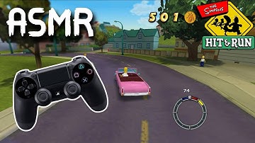 ASMR Gaming | SIMPSONS HIT N RUN + Controller Sounds 💤🎮