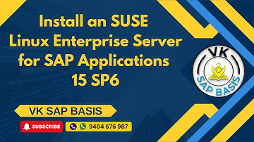 Install an SUSE Linux Enterprise Server for SAP Applications 15 SP6