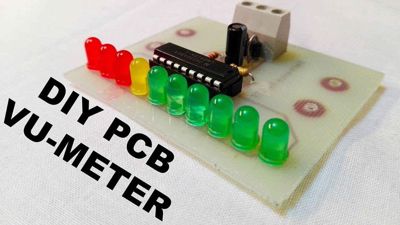 DIY Vu Meter PCB Electric diagram PCB in video By 