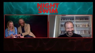 Wyatt Russell and Kerry Condon on playing (or not) by the horror rules in "Night Swim"