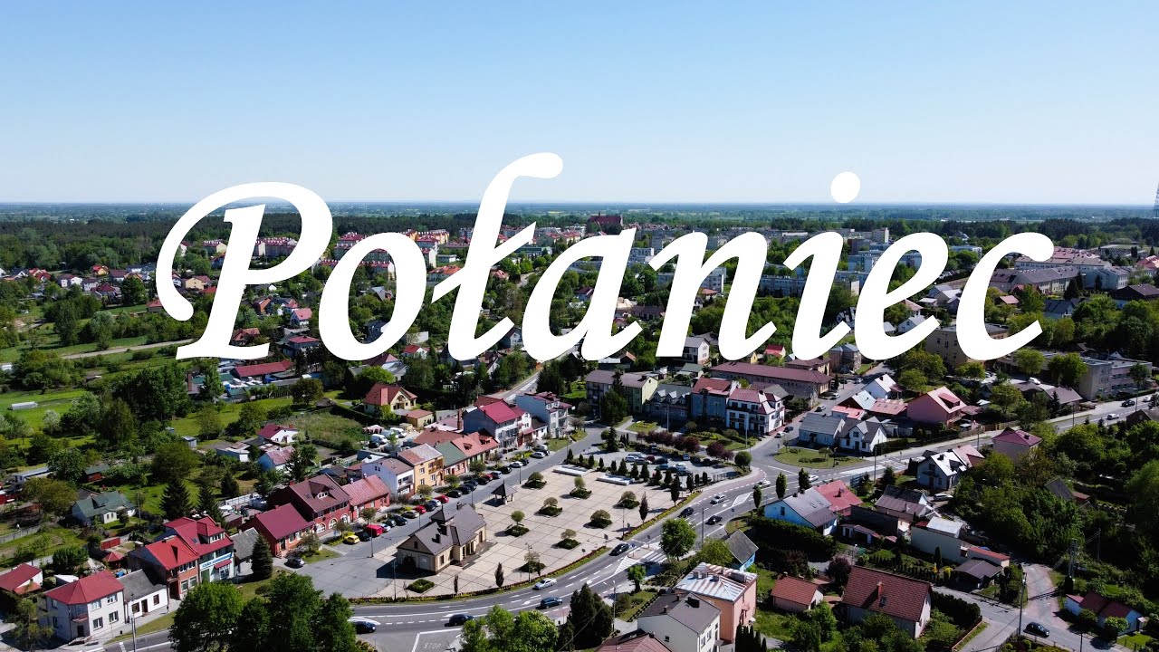 Połaniec z drona DJI 4k - Połaniec z lotu ptaka DJI 4k