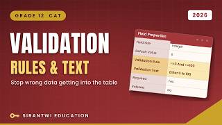 Full Validation Rules & Validation Text (2026)-SIRANTWI EDUCATION Update