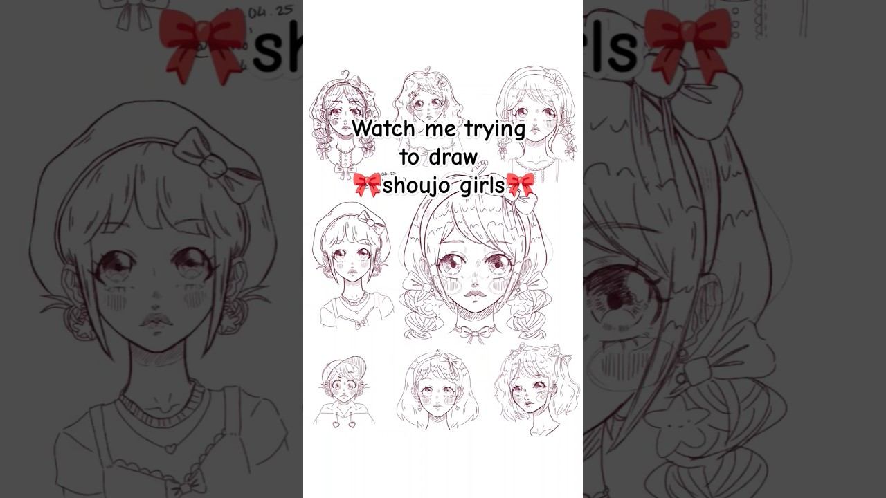 trying to draw 🎀shoujo girl🎀 