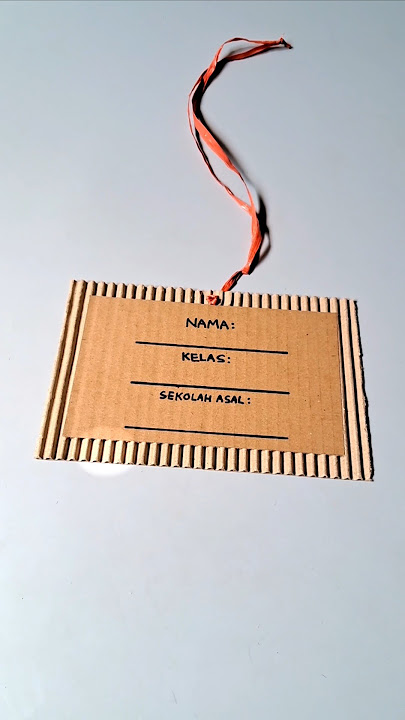 Papan nama name tag MPLS dari kardus KREATIF
