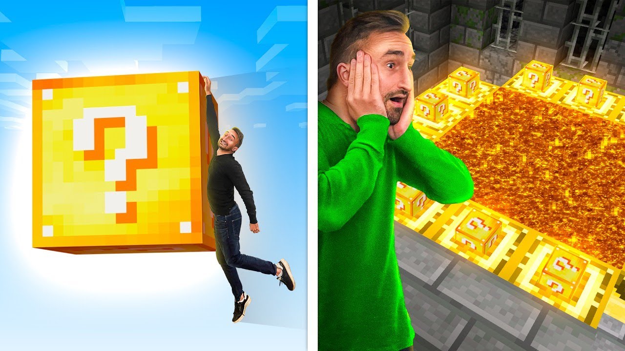 Minecraft, But Im Stranded On One Dungeon Lucky Block