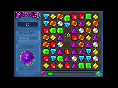 Bejeweled Deluxe 2001 Level 1 Fail