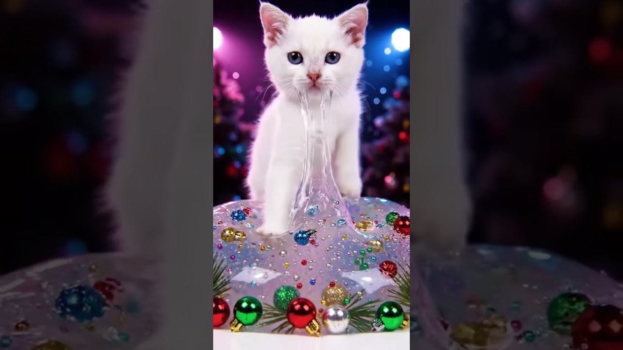Christmas Ornament Kitten in Crystal Jelly 🎄🐈 