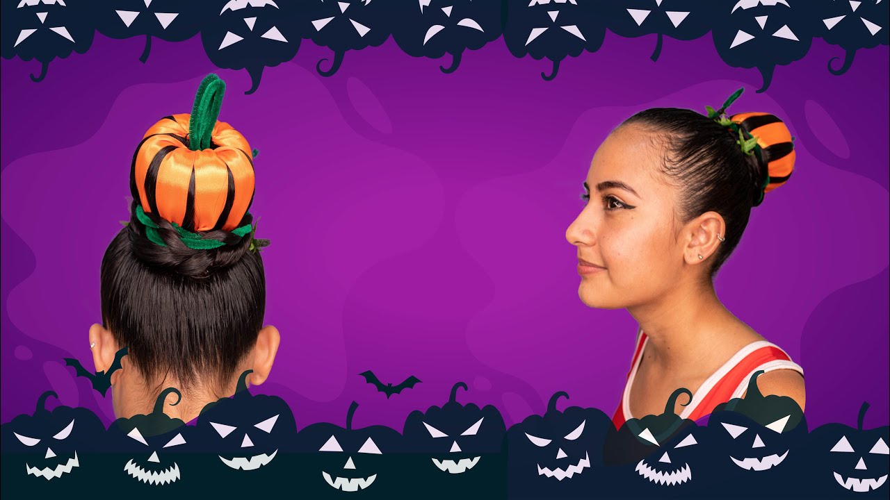 Peinado de Calabaza para Halloween |  Peinados Halloween 2024