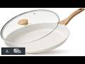SENSARTE Nonstick Ceramic Frying Pan Skillet with Lid 10 Inch Omelet Pan