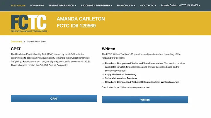 How to schedule your FCTC Written Test or CPAT