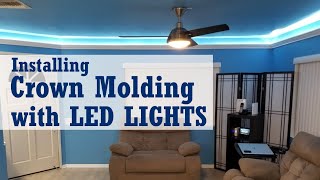 Poor Man's DIY: Installing Crown Molding with LED Lights