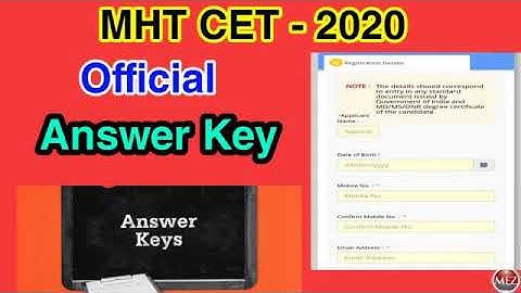 MHT CET 2020 ANSWER KEY | HOW TO DOWNLOAD MHT CET ANSWER KEY step by step procedure 👍