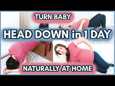 How to help baby turn HEAD DOWN | 5 at home exercises to NATURALLY turn baby