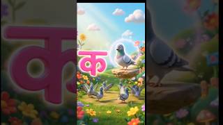क से कबूतर 🐦 | Hindi Alphabet Learning for Kids 🌈 #shorts #trending #alphabet #viral