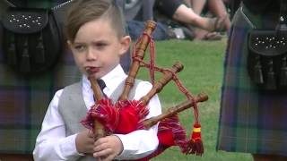 Young piper stealing the show at Canmore Highland Games 2017