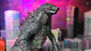 Godzilla roaring and walking stop motion test 7  (not edited yet)
