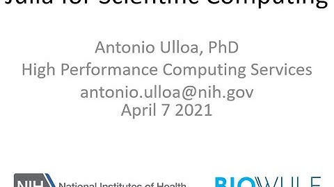 Julia for Scientific Computing