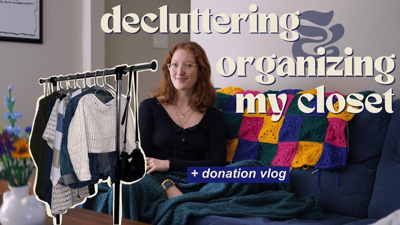decluttering my closet! closet clean out and donation vlog - YouTube